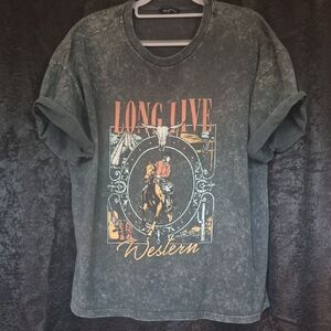 PatPat Western Graphic Tee - Black